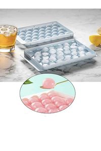 2.5 cm Çap Yuvarlak Buz Küpü Yapma Tepsisi 33 Bölmeli Küre Top Buz Kalıbı Küplü Buzluk 20x12 cm ürün fotoğrafı