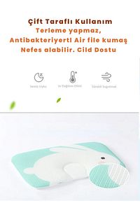 Bebek Kafa Yastığı, Bebek Yastığı, Düz Kafa Yastığı, %100 Pamuk Terletmez ürün fotoğrafı