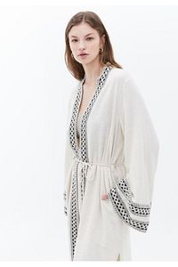 Kimono keten uzun ürün fotoğrafı