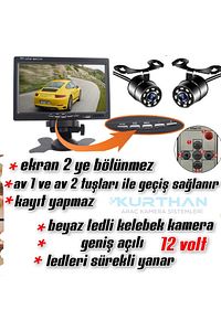 7 Inç Ekran Ve 2 Adet Ledli Kelebek Kamera Seti Traktör Biçerdöver Ve Tüm Iş Makineleri ürün fotoğrafı
