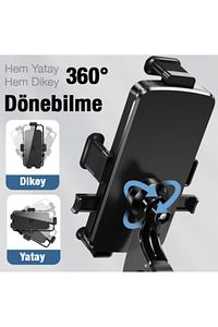 Darbe emici telefon tutucu motor bisiklet scooter bisiklet için 360 dönebilen tutucu Motosiklet için ürün fotoğrafı