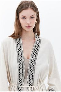 Kimono keten uzun ürün fotoğrafı