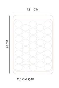 2.5 cm Çap Yuvarlak Buz Küpü Yapma Tepsisi 33 Bölmeli Küre Top Buz Kalıbı Küplü Buzluk 20x12 cm ürün fotoğrafı