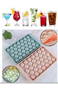 2.5 cm Çap Yuvarlak Buz Küpü Yapma Tepsisi 33 Bölmeli Küre Top Buz Kalıbı Küplü Buzluk 20x12 cm ürün fotoğrafı
