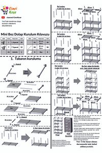 Raflı Askılı Çok Amaçlı Mini Bez Dolap Gri ürün fotoğrafı
