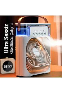 Yeni Işıklı 600ml 5 Spreyli Vantilatör Buzlu Buharlı Mini Klima Mini Fan ürün fotoğrafı