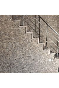 Gümüş 2,3x4,8 Cm Fileli Traverten Patlatma Taş Duvar Kaplaması ürün fotoğrafı