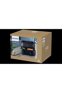 3000 Serisi Airfryer Çift Hazneli, Rapid Air Plus Teknolojisi, 8 Ayarlı Dijital Ekran, NA350/00 ürün fotoğrafı