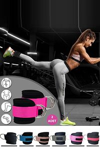 Ayak Bilek Kayışı D-ring Fitness Ağırlık Çekiş Aparatı ürün fotoğrafı