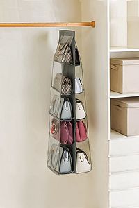10 Cepli Dolap Içi Çanta Ve Ayakkabı Düzenleyici Geniş Hacimli Şeffaf Pencereli Organizer 125cmx37cm ürün fotoğrafı