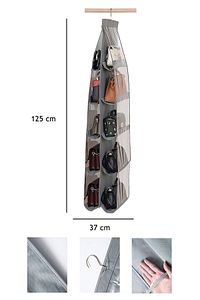 10 Cepli Dolap Içi Çanta Ve Ayakkabı Düzenleyici Geniş Hacimli Şeffaf Pencereli Organizer 125cmx37cm ürün fotoğrafı