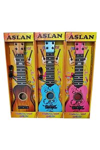6 Telli Oyuncak Çocuk Gitarı Ispanyol Gitar Tam Hediyelik Ürün Kahverengi 50cm ürün fotoğrafı