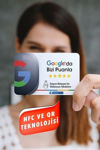 Google Yorum Kartı (Google Puanlama Kartı - Karekod Yorum Alma Kartı - Google NFC Yorum Kartı) ürün fotoğrafı