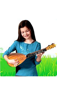 Saz Bağlama Oyuncak+Kutulu Elektro Gitar 2 SET UYN SETİ EL BECERİSİ COCUK OYUNCAK ürün fotoğrafı