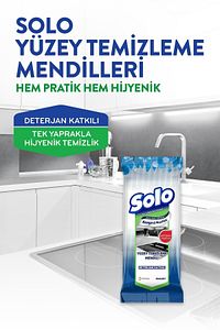 Yüzey Temizleyici Islak Mendil 3'lü Mutfak-banyo 120 Yaprak ürün fotoğrafı