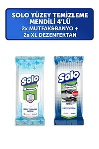 Yüzey Temizleme Mendili 4'lü ( 2x Mutfak Banyo 2x Dezenfektan) ürün fotoğrafı