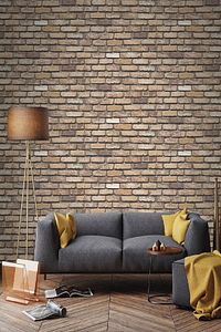 9030 Taş Tuğla Desen Duvar Kağıdı 5,33 M² ürün fotoğrafı