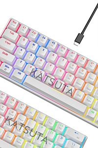 Blue Switch Mekanik Rainbow 11 Mod Led Işıklı Mini 62 Tuşlu Gaming Oyuncu Klavyesi Kablolu ürün fotoğrafı