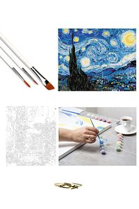 Çerçeveye Gerili Sayılarla Boyama Tablo Seti 30x40cm Kasnaklı ürün fotoğrafı