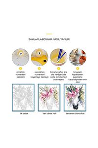 Çerçeveye Gerili Sayılarla Boyama Tablo Seti 30x40cm Kasnaklı ürün fotoğrafı