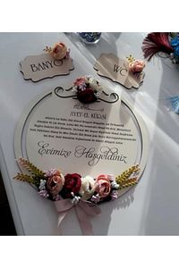 Ahşap Kapı Süsü, Özel Üretim, Banyo Ve Wc Süsleri Hediyeli ürün fotoğrafı
