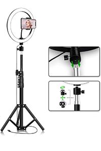 10 Inç Ring Light 5500k Youtuber Led Işıklı 2.1 Metre Tripod Selfie Makyaj Işığı ürün fotoğrafı