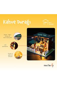 Minyatür Maket Ev Kiti | Maket Ev | DIY Kendin Yap | Led Işıklandırmalı Maket Ev ürün fotoğrafı