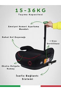 Hera 15-36 Kg Emniyet Kemeriyle Kullanılabilen Isofixli Oto Koltuğu Yükselticisi ürün fotoğrafı