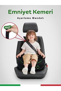 Hera 15-36 Kg Emniyet Kemeriyle Kullanılabilen Isofixli Oto Koltuğu Yükselticisi ürün fotoğrafı