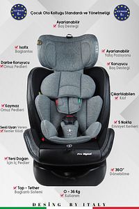Profix Pro Signal 360 Derece Dönebilen 0-36 Kg Isofixli Oto Koltuğu ürün fotoğrafı