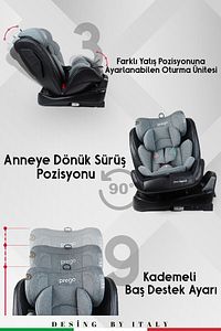 Profix Pro Signal 360 Derece Dönebilen 0-36 Kg Isofixli Oto Koltuğu ürün fotoğrafı