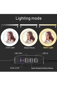 10 Inç Ring Light 5500k Youtuber Led Işıklı 2.1 Metre Tripod Selfie Makyaj Işığı ürün fotoğrafı