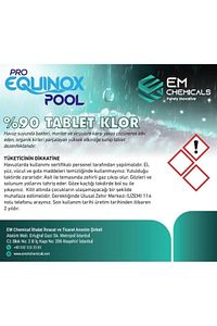 ProEQUINOXPOOL %90 Tablet Klor 50kg - Havuz Kloru-Plastik Bidon PE ürün fotoğrafı