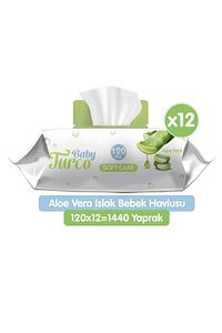 Softcare Aloe Vera Islak Bebek Havlusu 12x120 Adet ürün fotoğrafı