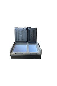 50 LT ARAÇ İÇİ OTO BUZDOLABI 12/24 VOLT YENİ MODEL ÇİFT KAPAK ürün fotoğrafı