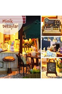 Minyatür Maket Ev Kiti | Maket Ev | DIY Kendin Yap | Led Işıklandırmalı Maket Ev ürün fotoğrafı