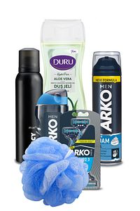 Arko Men Duş Lifi Ile Birlikte Tıraş Seti Privacy Deodorant 150ml Ve Aloevera Duş Jeli 450 ml ürün fotoğrafı