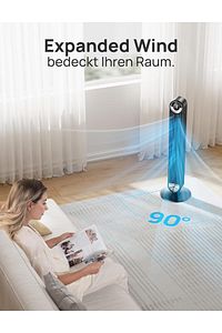 28 Db Akıllı Sessiz Kule Vantilatör, Soğutmalı, 106 Cm Wifi Alexa Tower Fan, 90° Salınımlı ürün fotoğrafı