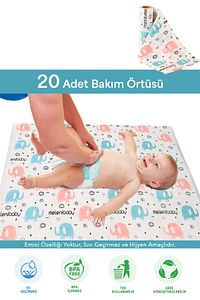 20 Adet Çok Amaçlı Kullan At Su Geçirmez Bebek Bez Değiştirme Alt Açma Örtüsü ürün fotoğrafı