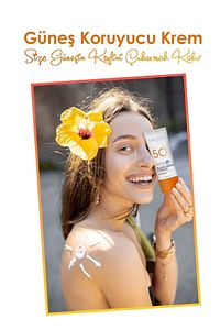 Yüksek Koruyucu, Leke Karşıtı Güneş Kremi 50 SPF+ Waterproof UVA + UVB 50 ML ürün fotoğrafı