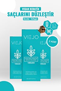 3 Adet - Vegan Saç Keratini - Collagen - Saç Düzleştirici ürün fotoğrafı