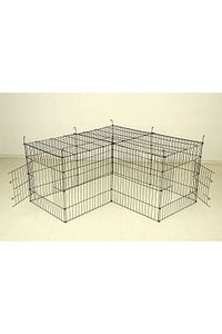 - Köpek/kedi Çiti Kafesi 120cm.x60cmx60cm- * L Tip* Oyun Eğitim Alanı 11 Parça Panel Çit- ürün fotoğrafı