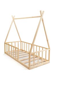 Montessori Bebek Ve Çocuk Karyolası Unisex Doğal Ahşap Yatak ürün fotoğrafı