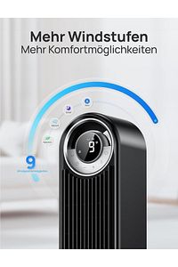 28 Db Akıllı Sessiz Kule Vantilatör, Soğutmalı, 106 Cm Wifi Alexa Tower Fan, 90° Salınımlı ürün fotoğrafı