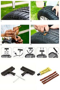 Tekerlek Tamir Kiti Dış Lastik Araba Motorsiklet Otomobil Bisiklet Scooter Lastik Tamir Fitil Seti ürün fotoğrafı