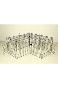 - Köpek/kedi Çiti Kafesi 120cm.x60cmx48cm- * Ltip* Oyun Eğitim Alanı 11 Parça Panel Çit- Siyah ürün fotoğrafı