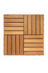İroko Ağacı Balkon Bahçe Ahşap Yer Döşemesi Karo Deck 30x30 Cm – 10 Adet (0,9m2) ürün fotoğrafı