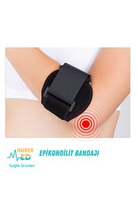 Epikondilit Bandajı Silikon Destekli - Tenisçi Dirseği Bandajı - Destekli Dirseklik - Bandaj ürün fotoğrafı