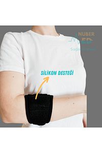 Epikondilit Bandajı Silikon Destekli - Tenisçi Dirseği Bandajı - Destekli Dirseklik - Bandaj ürün fotoğrafı