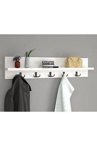 Portmanto Duvar Askılığı Elbise Askılığı Beyaz 80 Cm ürün fotoğrafı